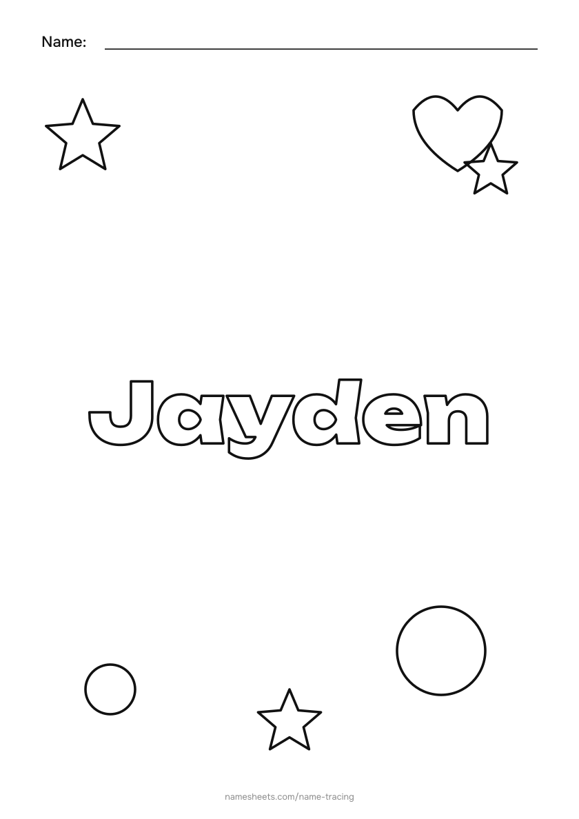 To color: Jayden