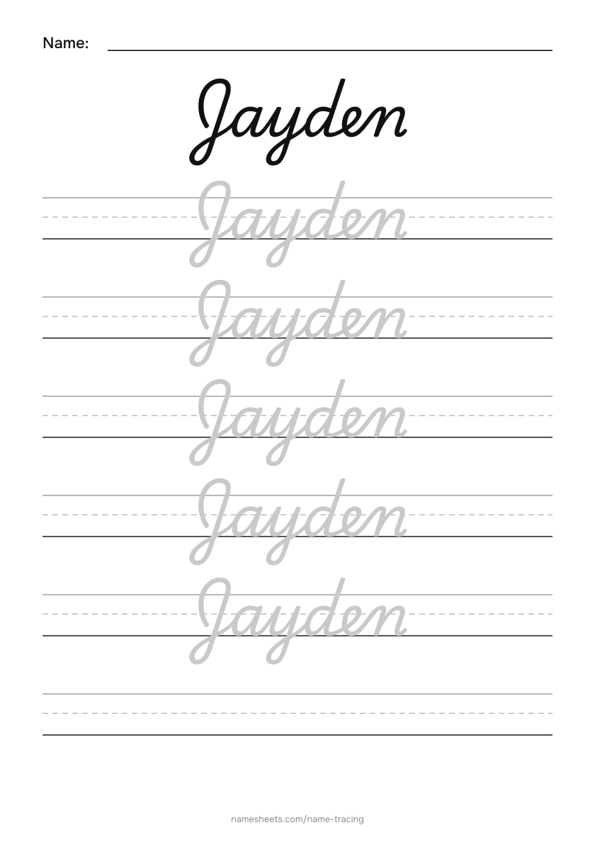 Cursive: Jayden
