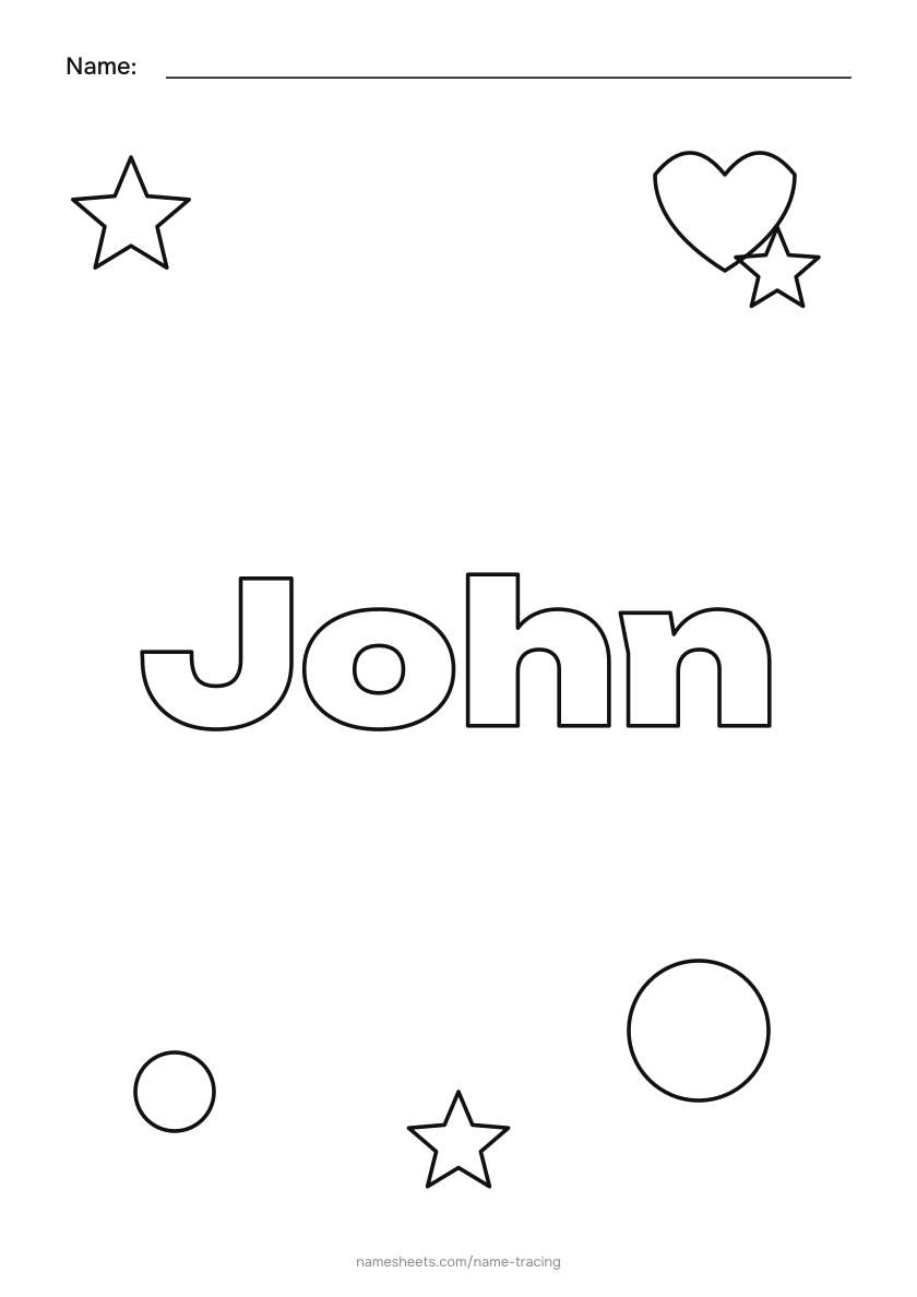 To color: John