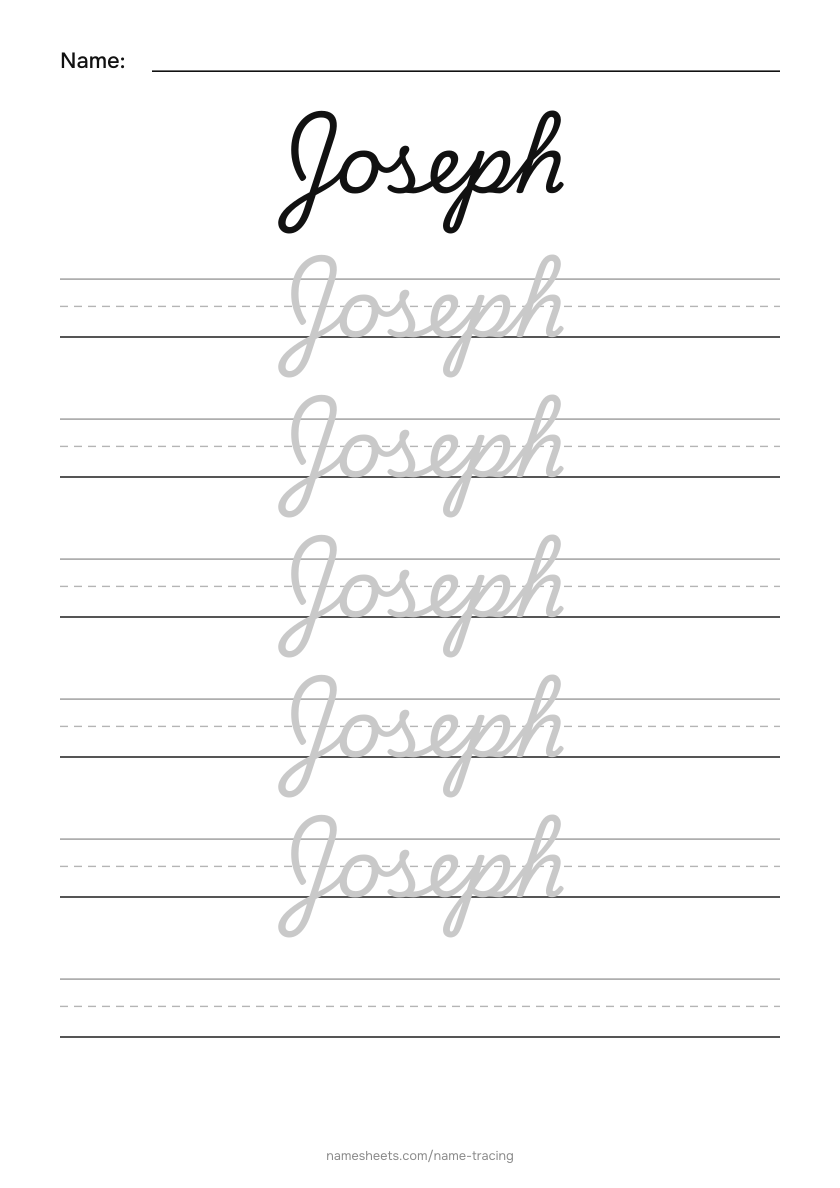Cursive: Joseph