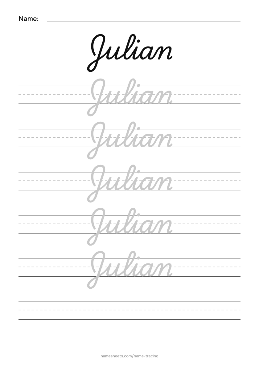 Cursive: Julian