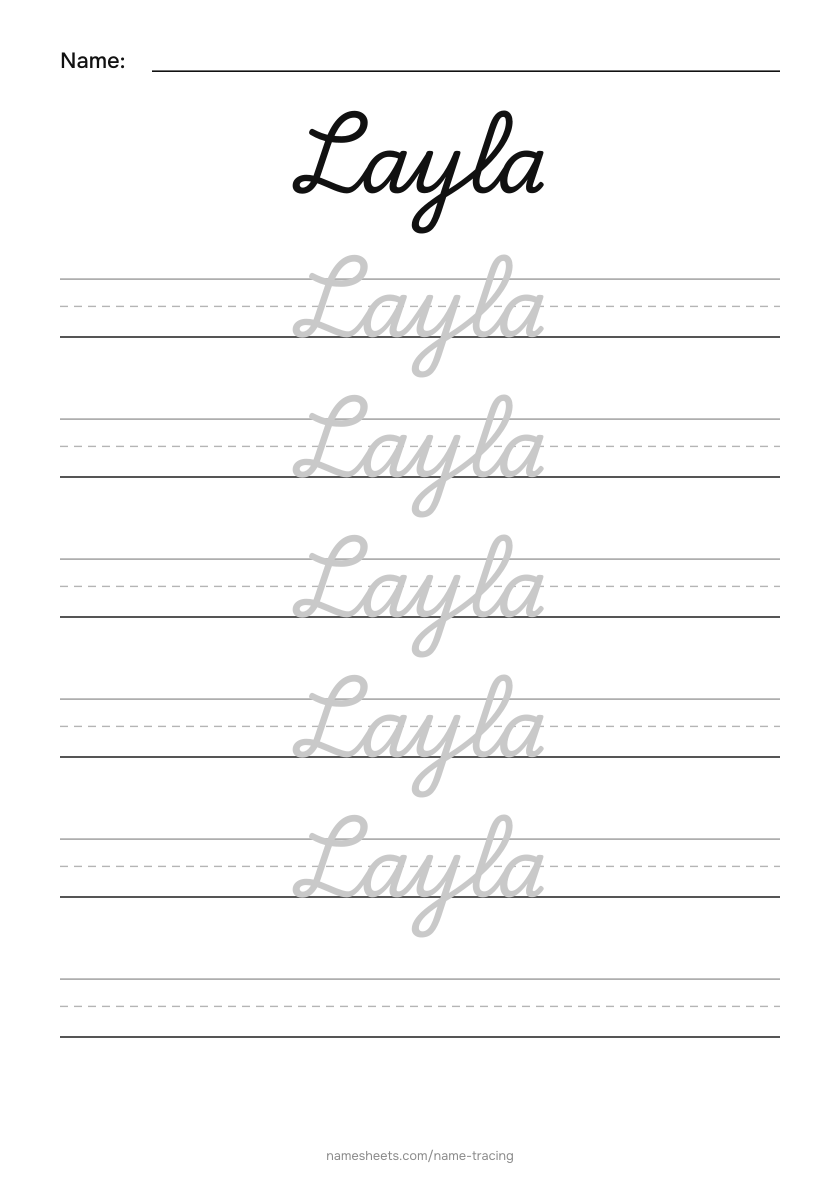 Cursive: Layla