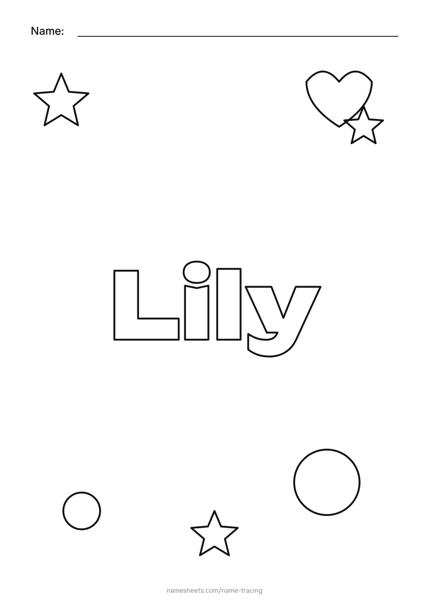 To color: Lily
