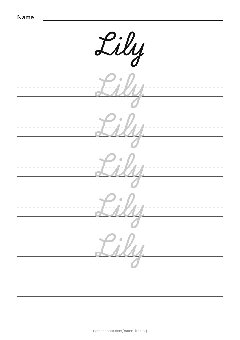Cursive: Lily