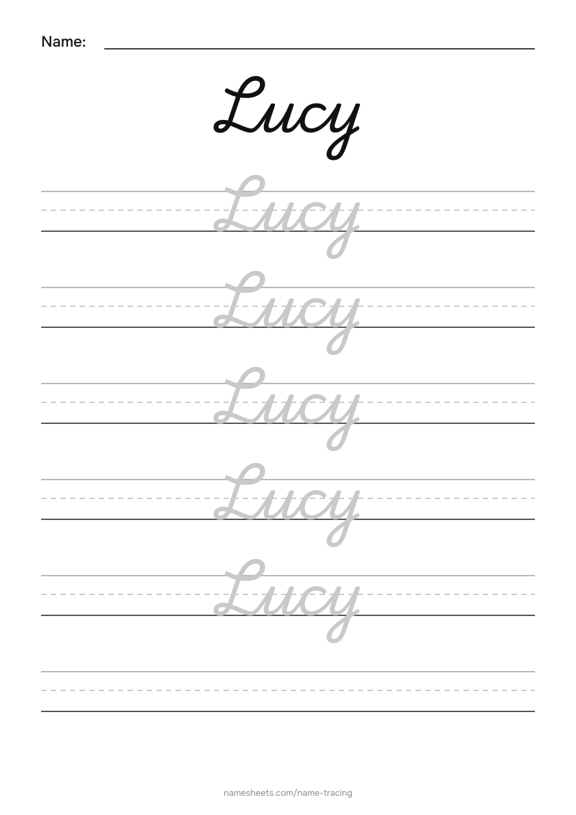 Cursive: Lucy