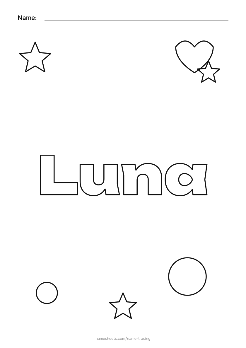 To color: Luna