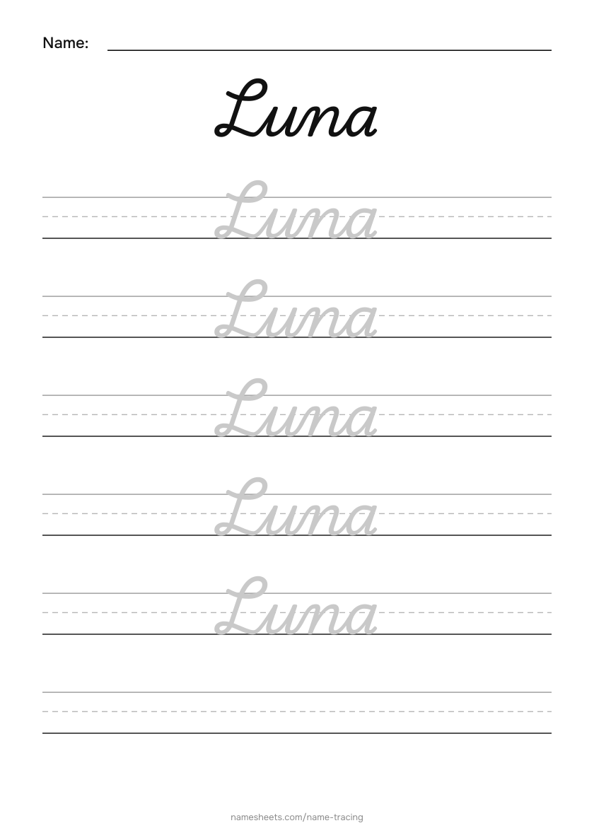 Cursive: Luna