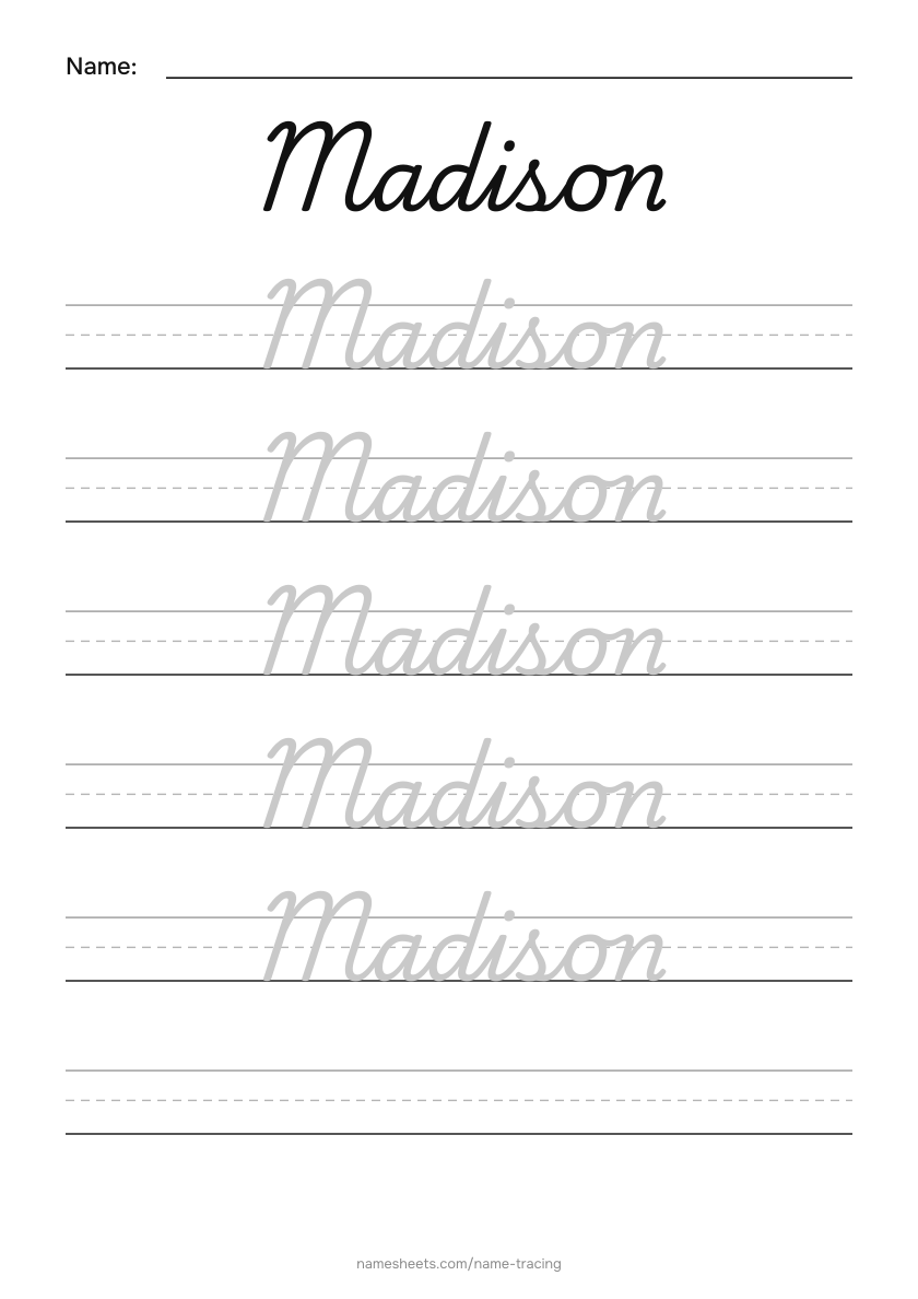 Cursive: Madison
