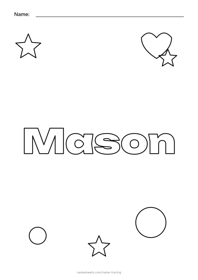 To color: Mason