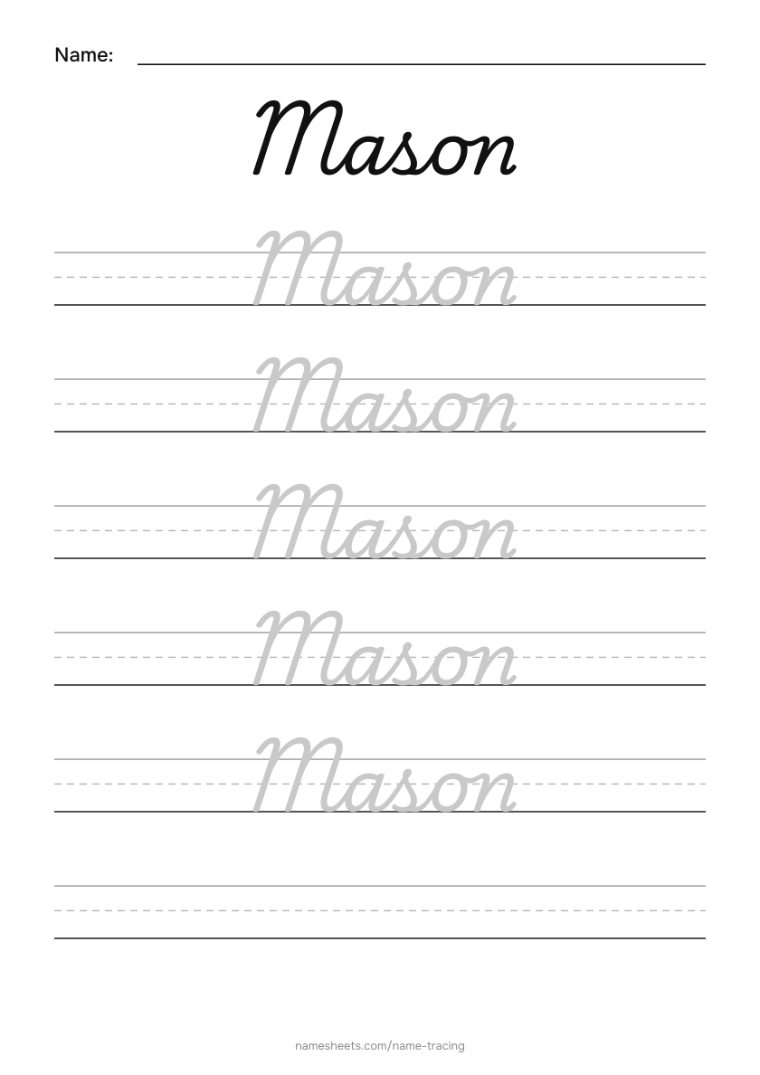 Cursive: Mason