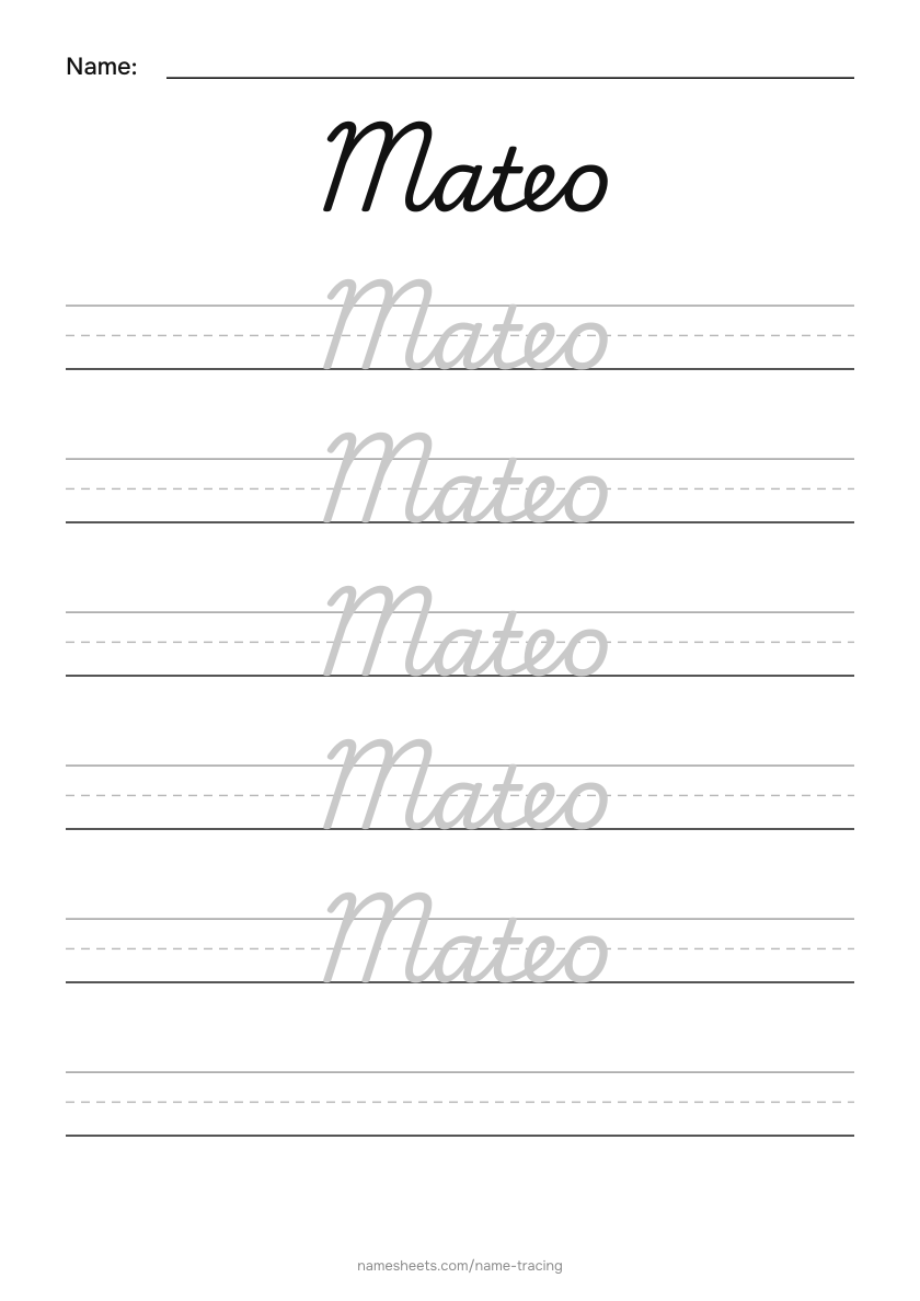 Cursive: Mateo