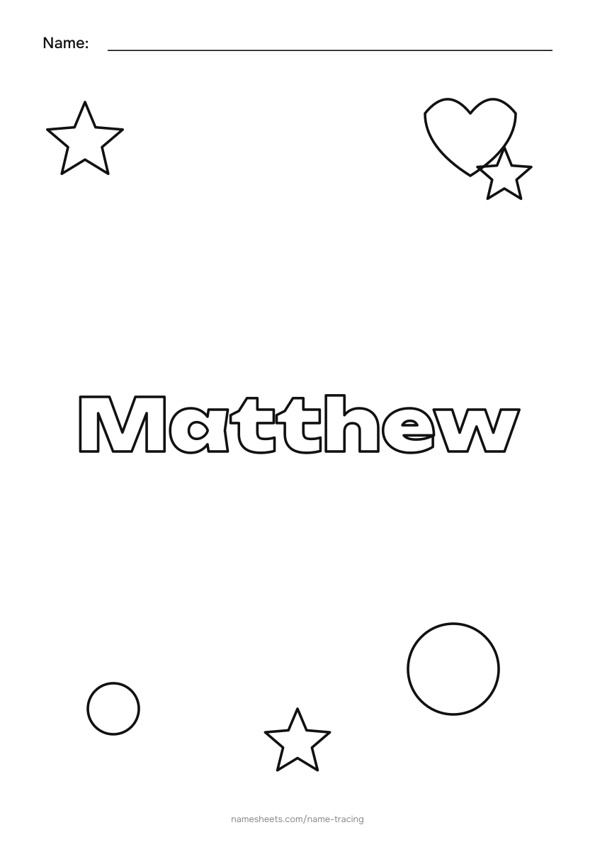 To color: Matthew