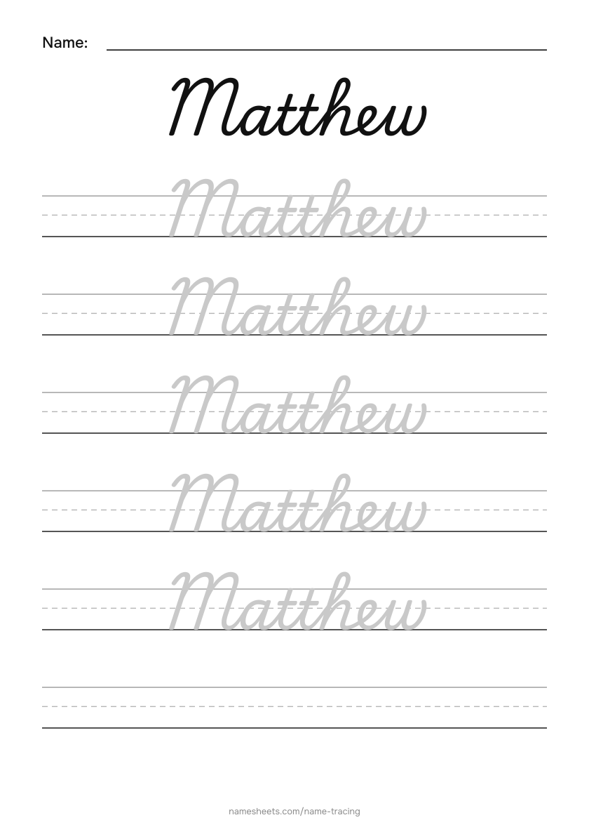 Cursive: Matthew