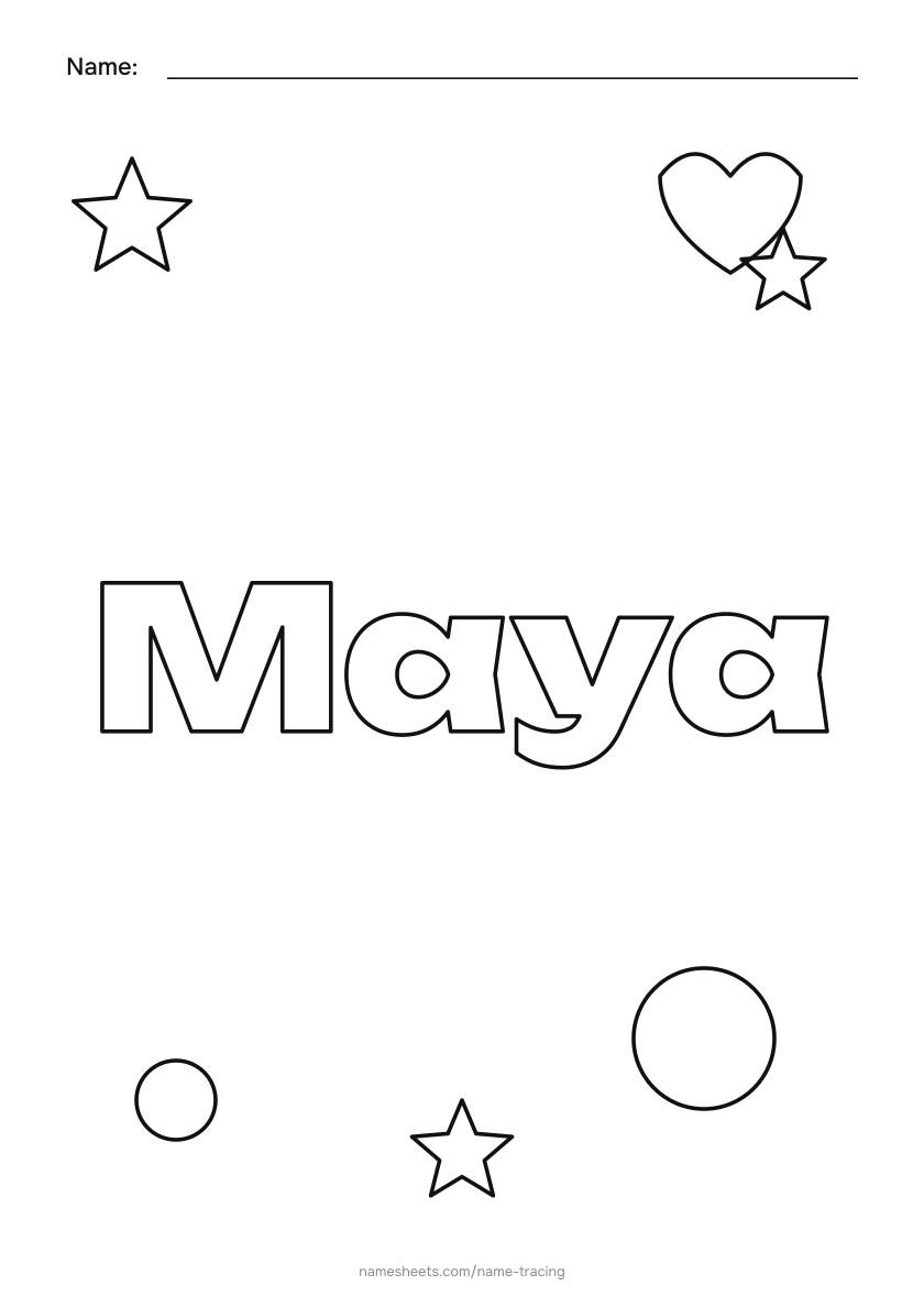 To color: Maya