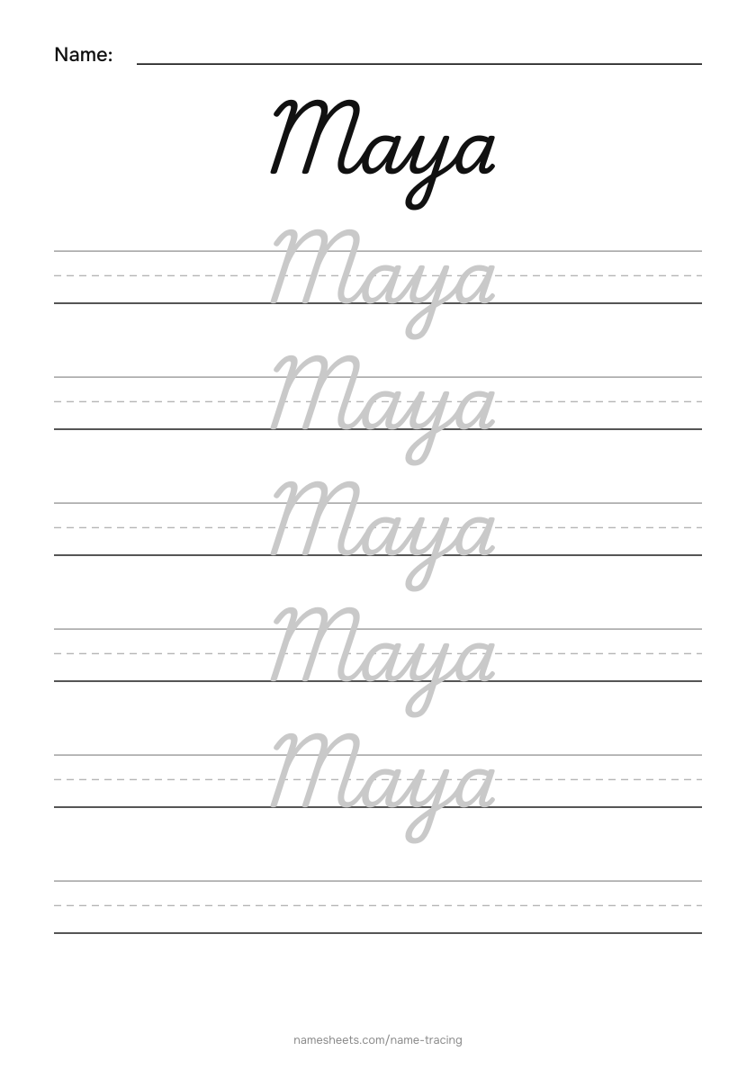 Cursive: Maya