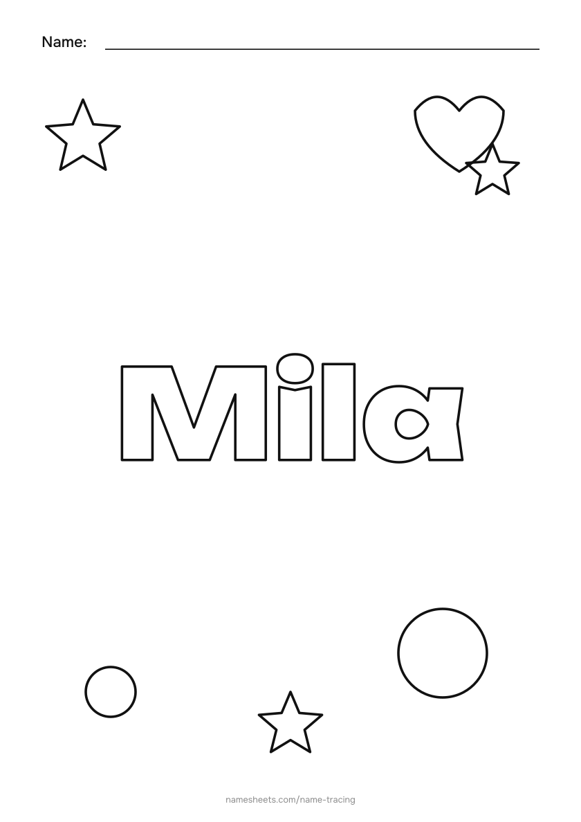 To color: Mila
