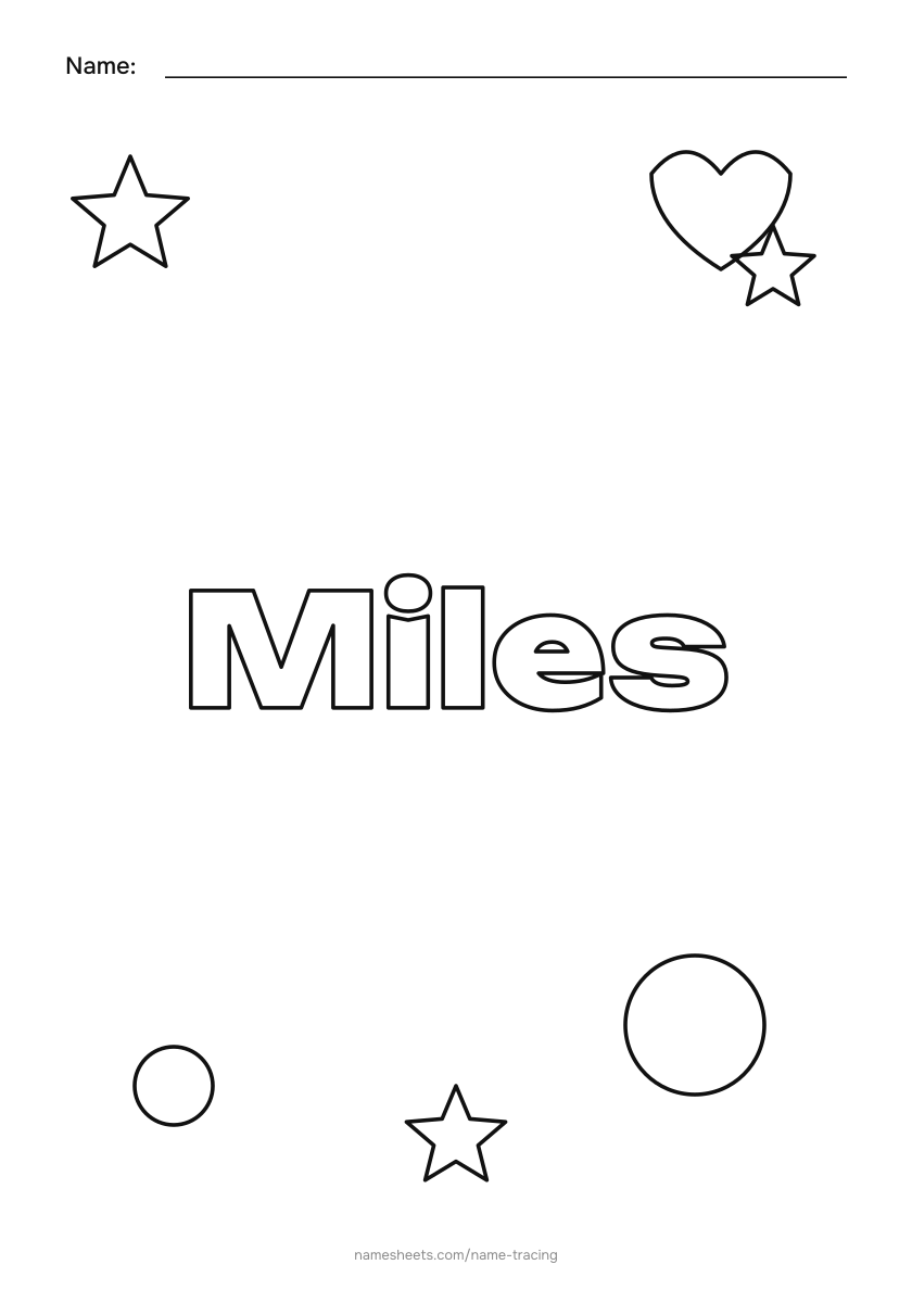 To color: Miles
