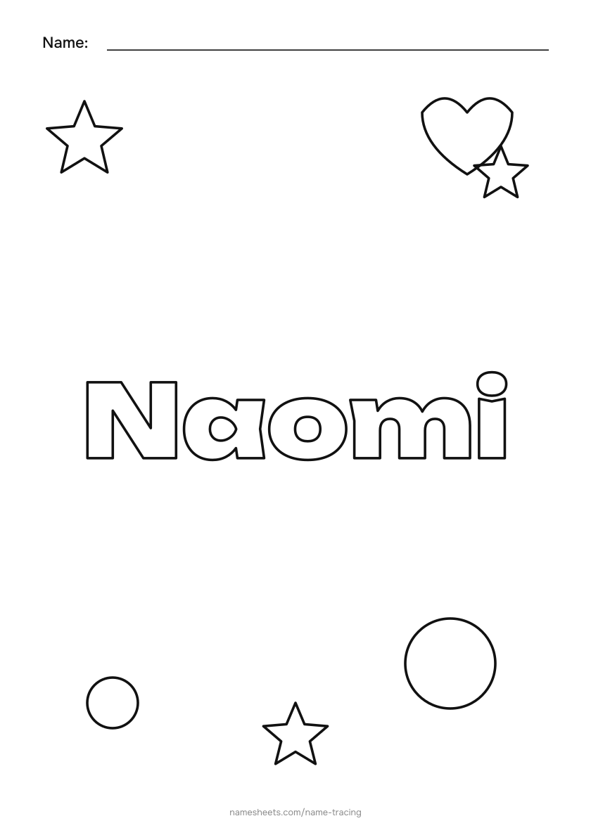 To color: Naomi
