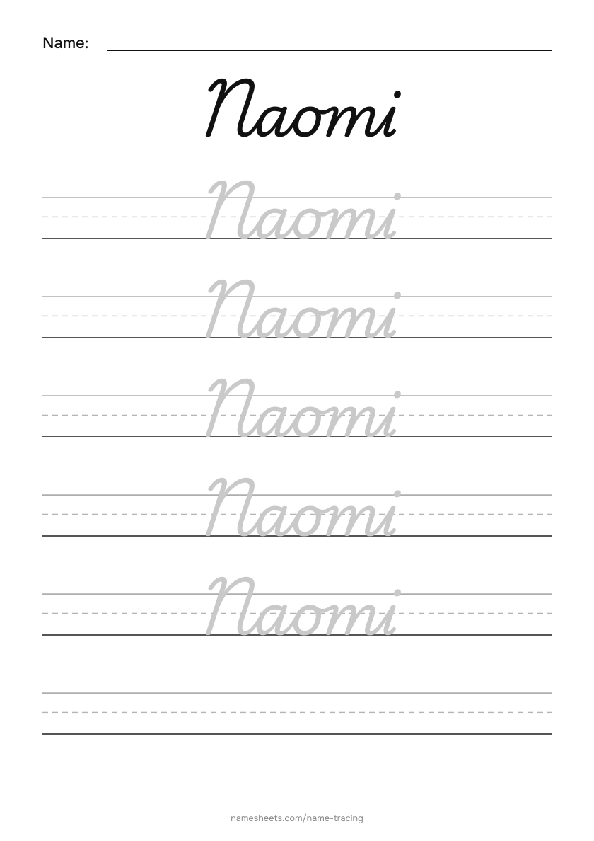 Cursive: Naomi
