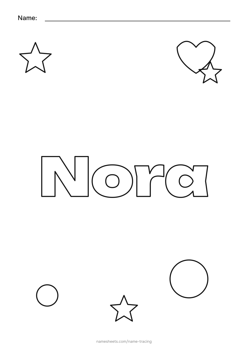 To color: Nora
