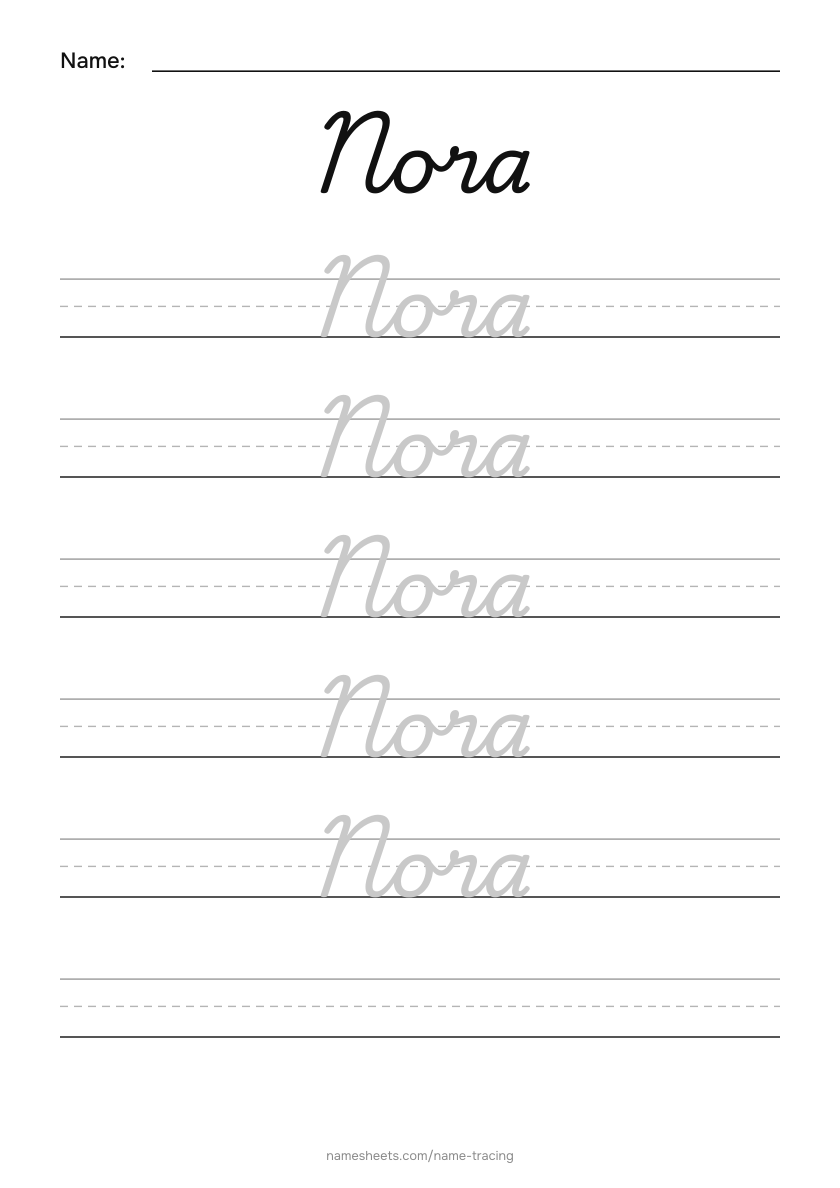 Cursive: Nora