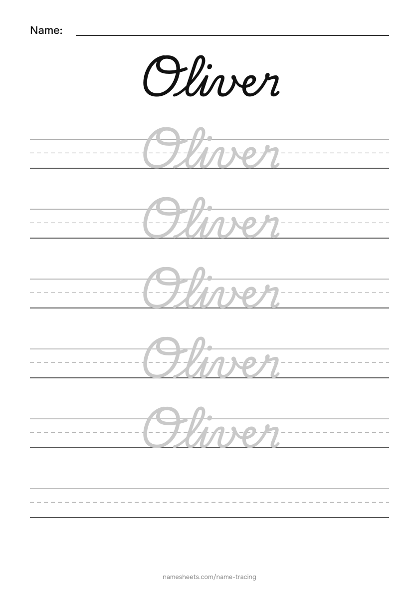 Cursive: Oliver