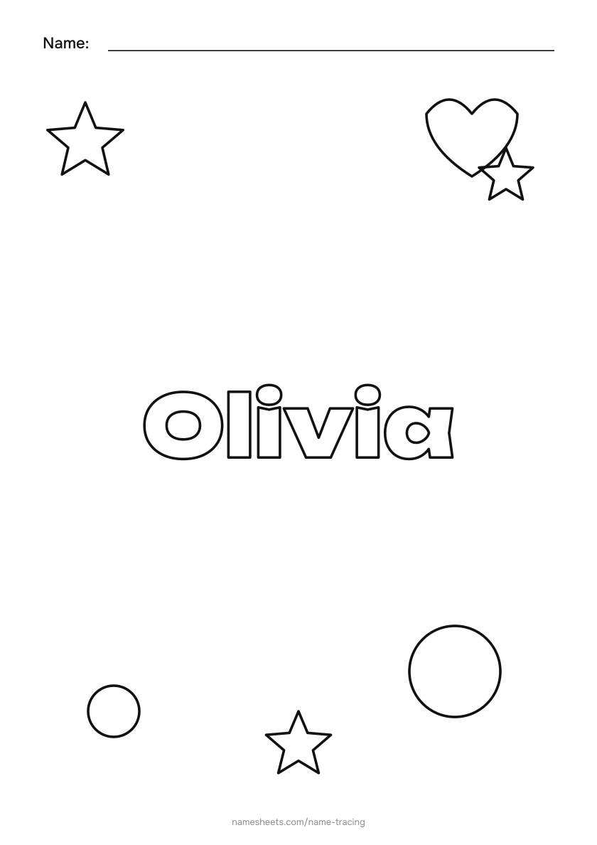 To color: Olivia
