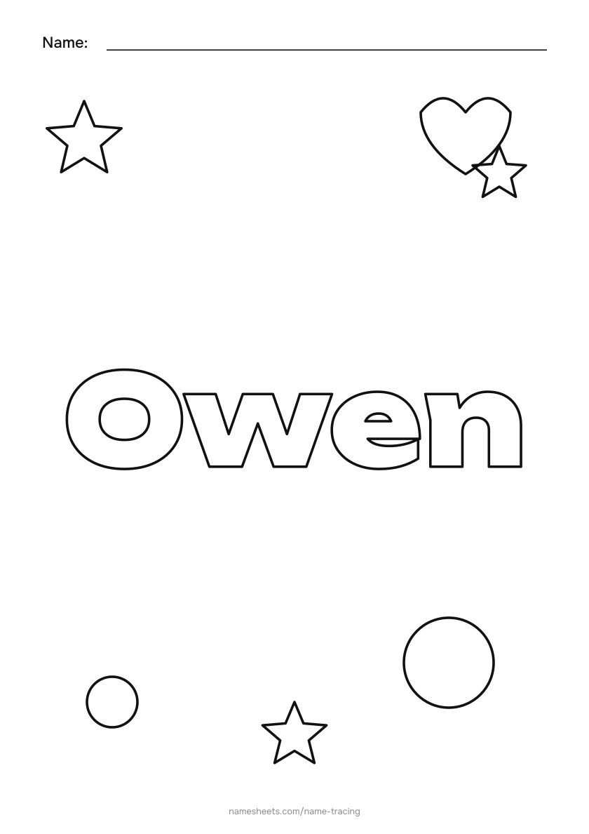 To color: Owen