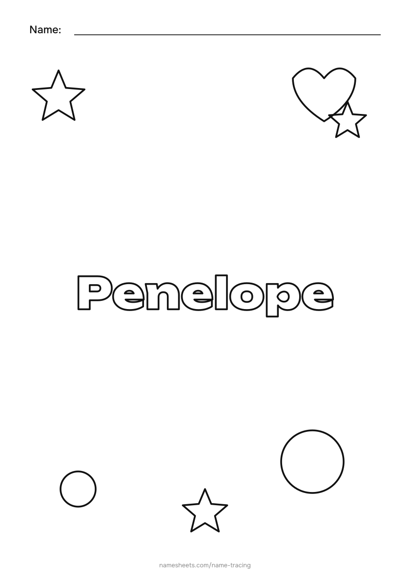 To color: Penelope