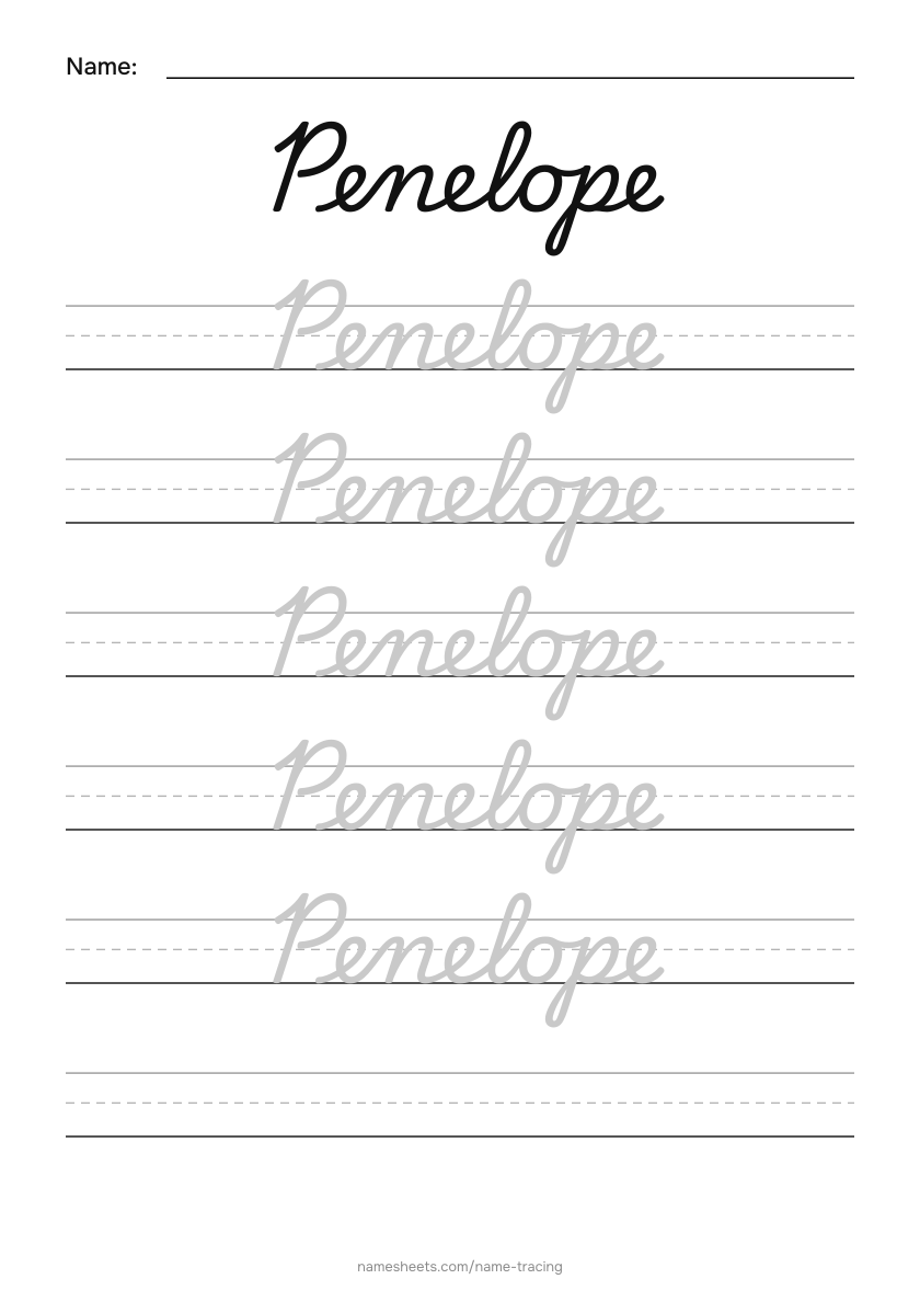 Cursive: Penelope