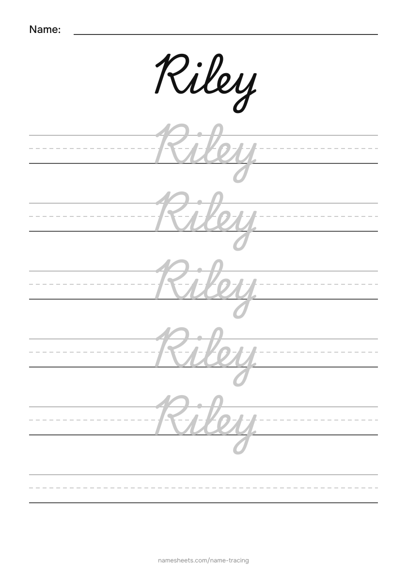 Cursive: Riley