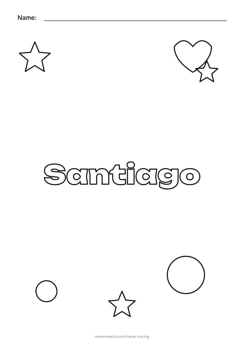To color: Santiago