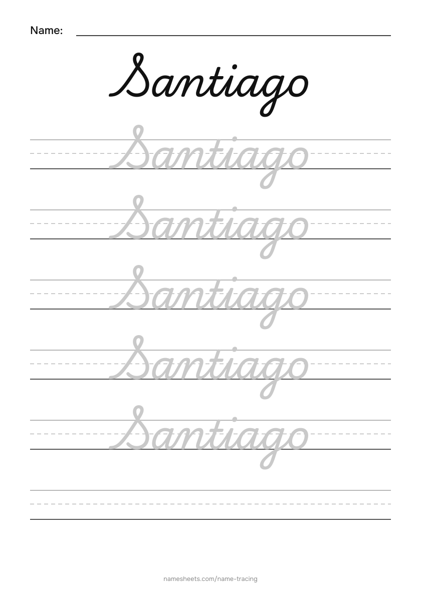 Cursive: Santiago