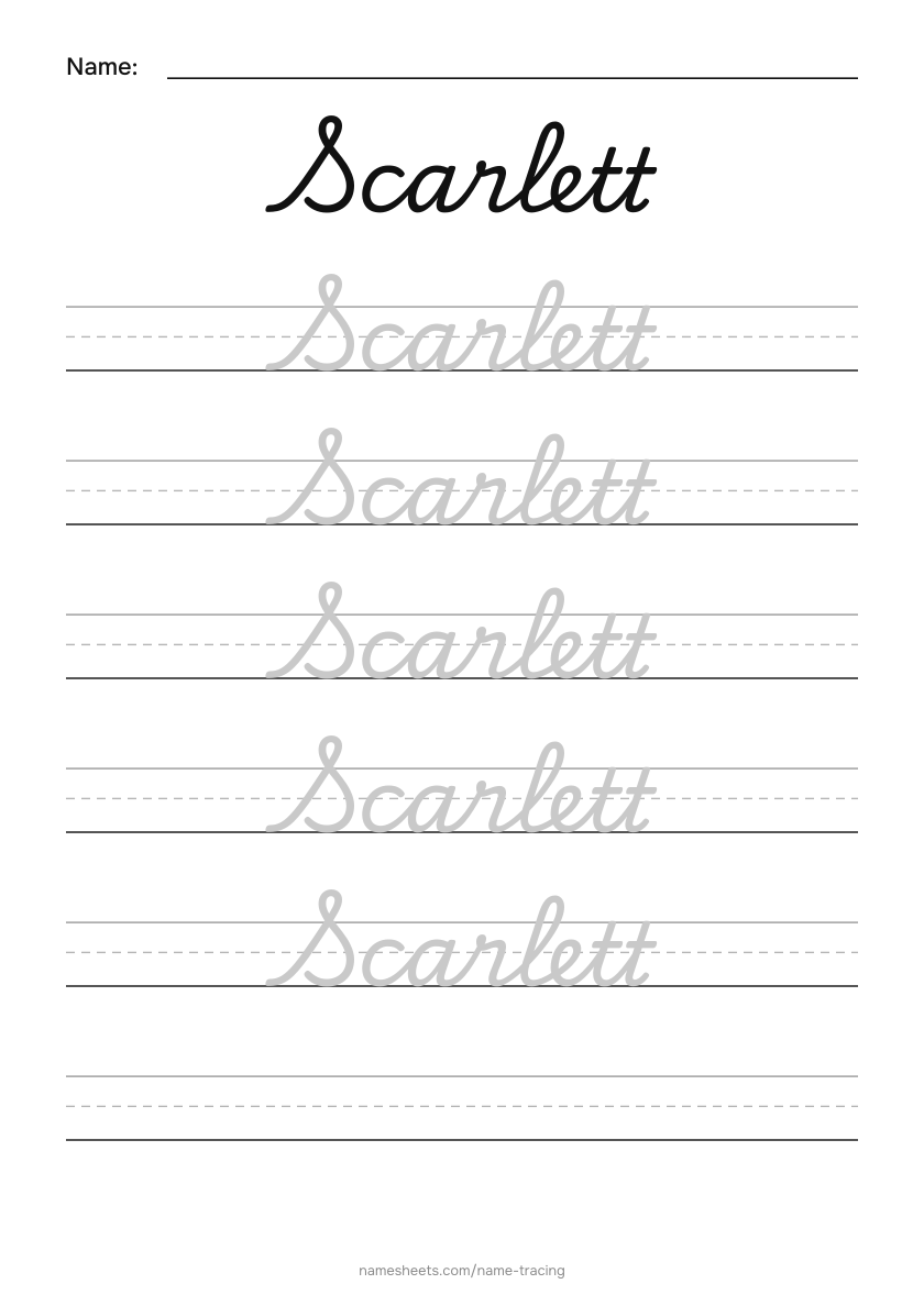Cursive: Scarlett