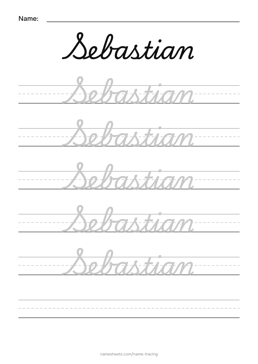 Cursive: Sebastian