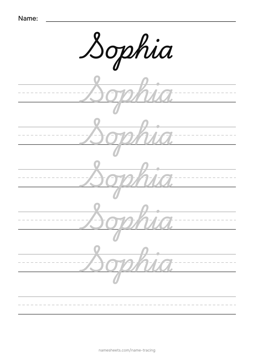 Cursive: Sophia
