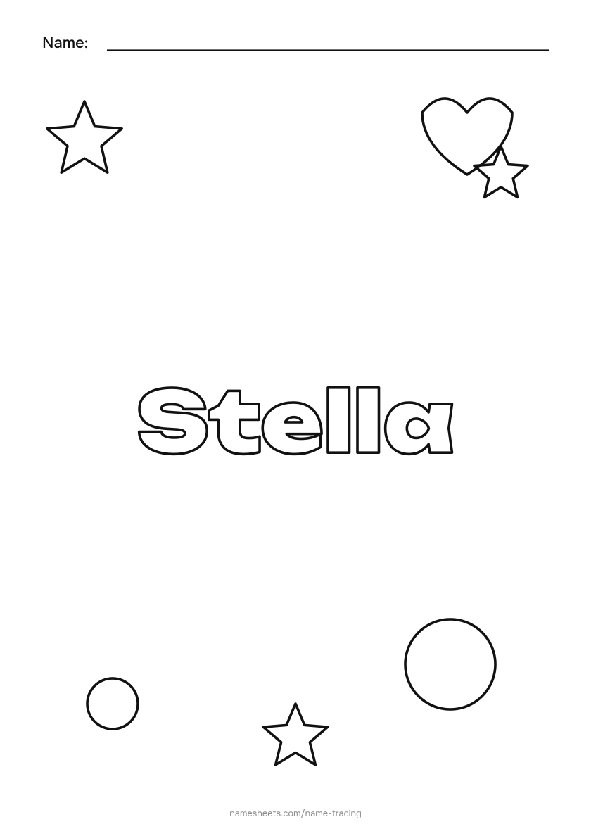 To color: Stella