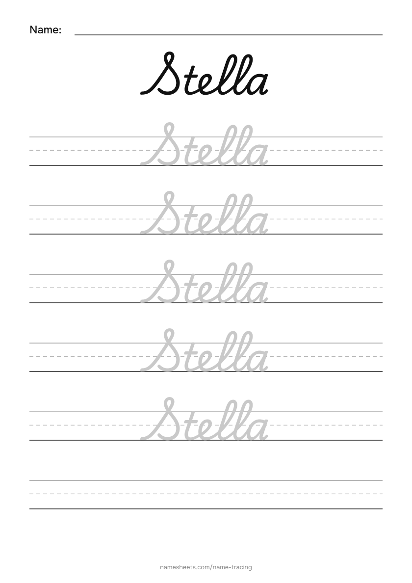 Cursive: Stella