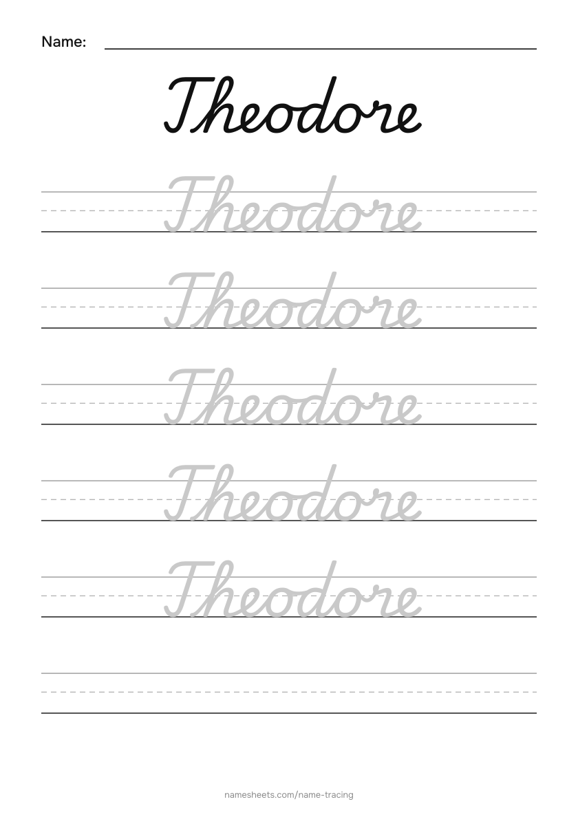 Cursive: Theodore