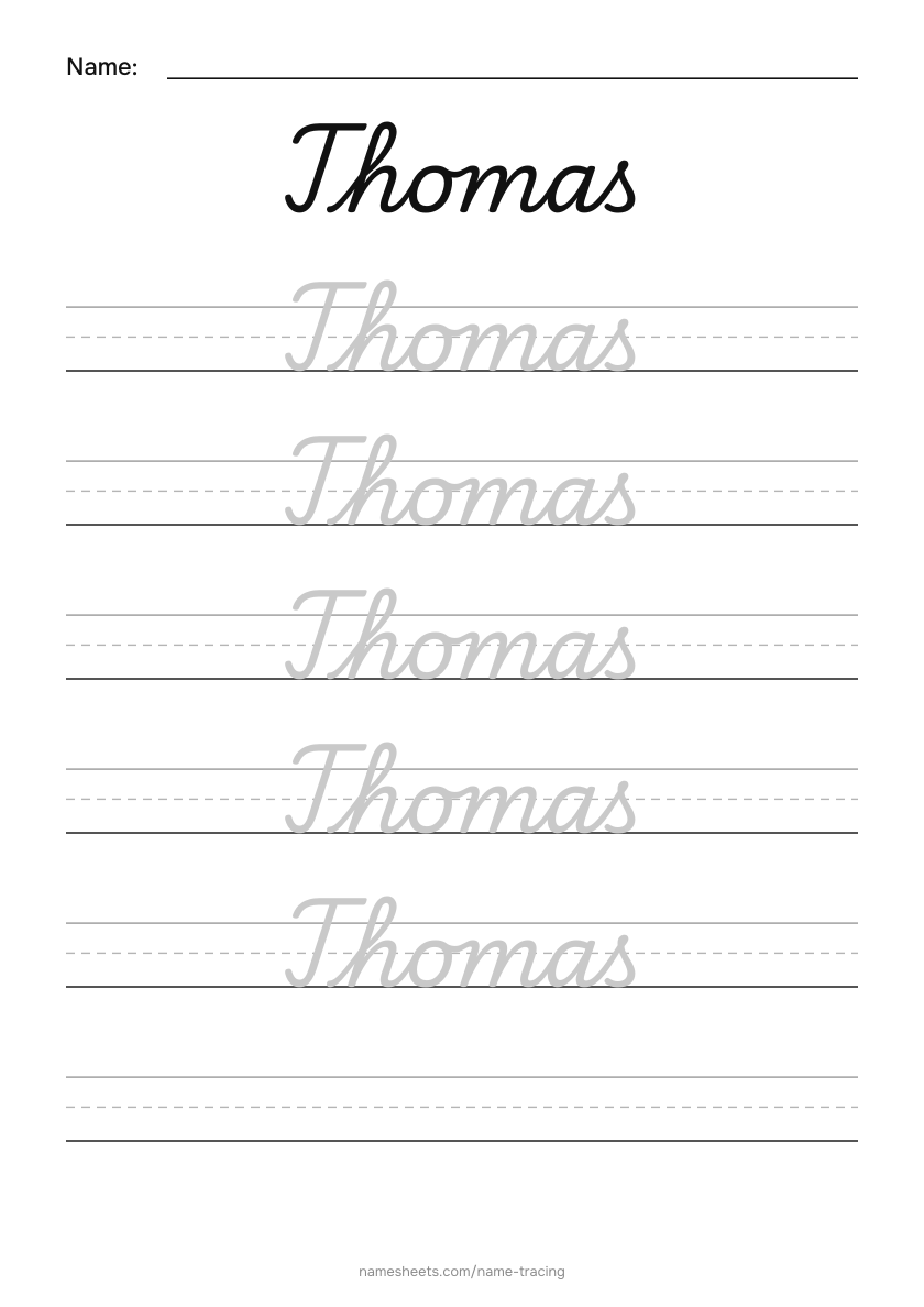 Cursive: Thomas