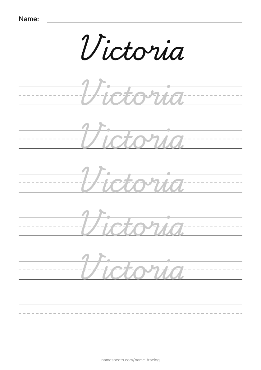 Cursive: Victoria