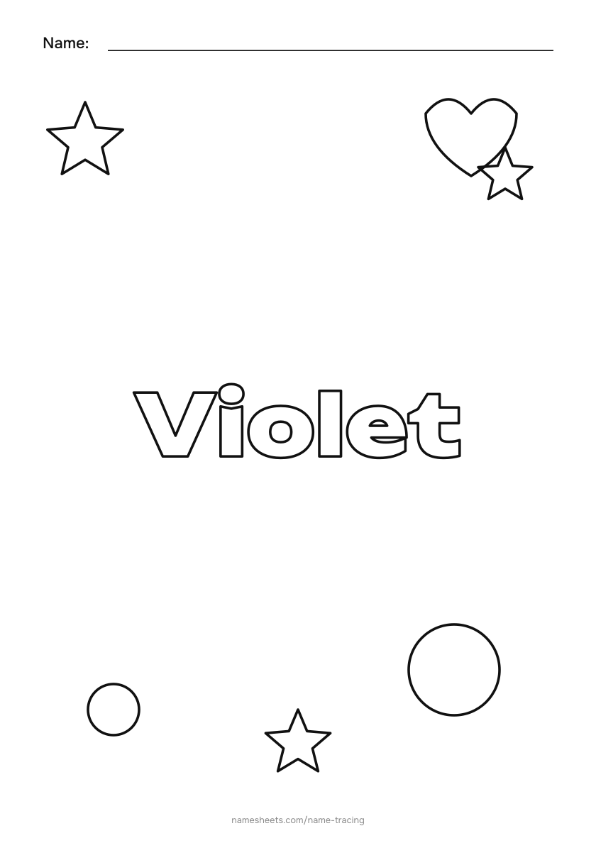 To color: Violet