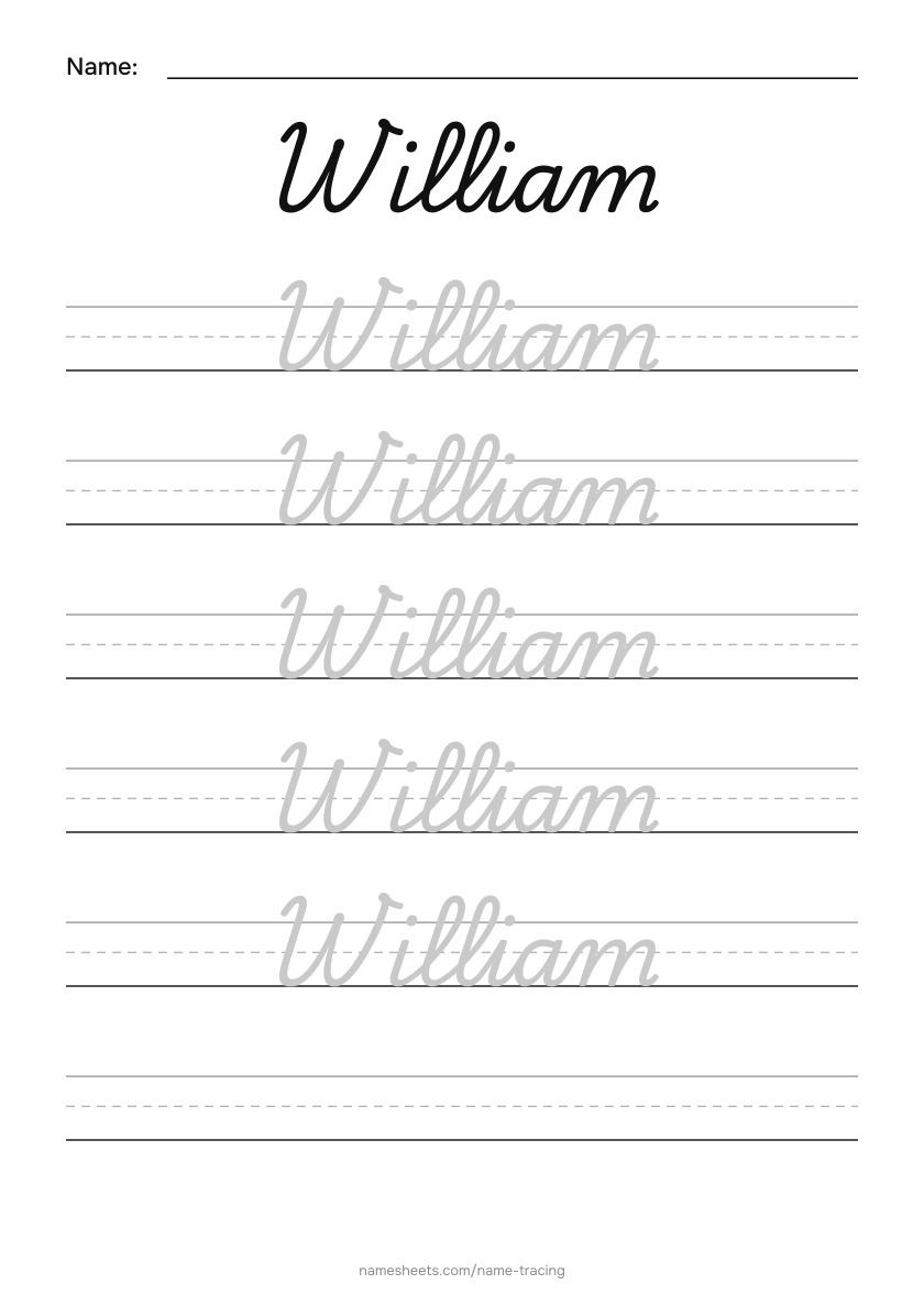 Cursive: William