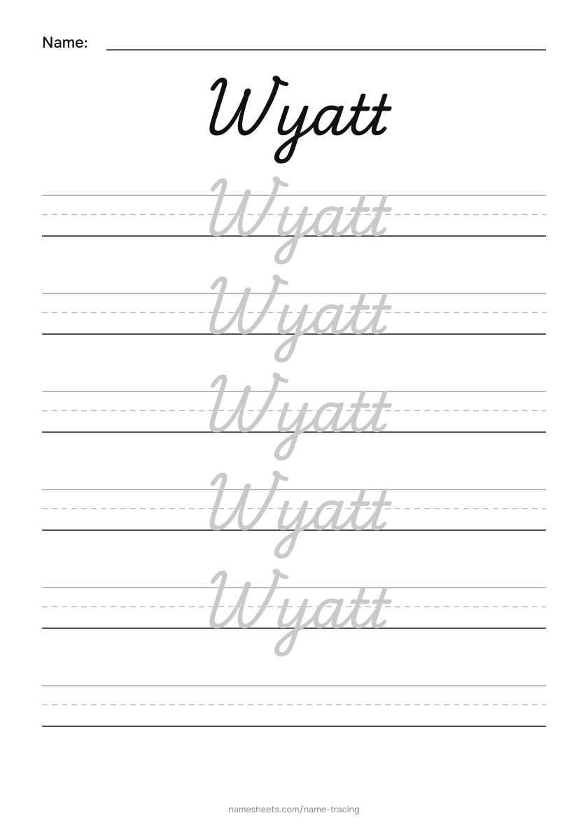 Cursive: Wyatt