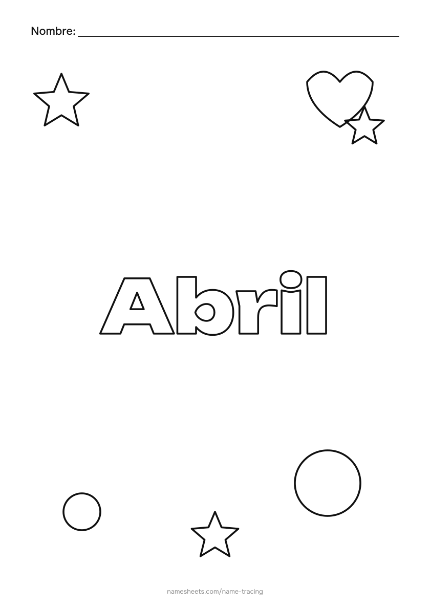 Para colorear: Abril