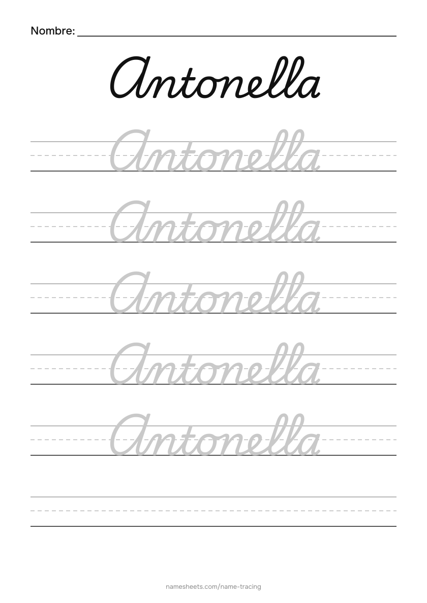 Cursiva: Antonella