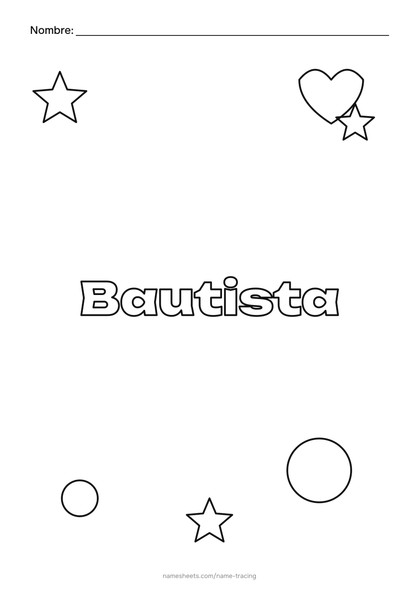 Para colorear: Bautista