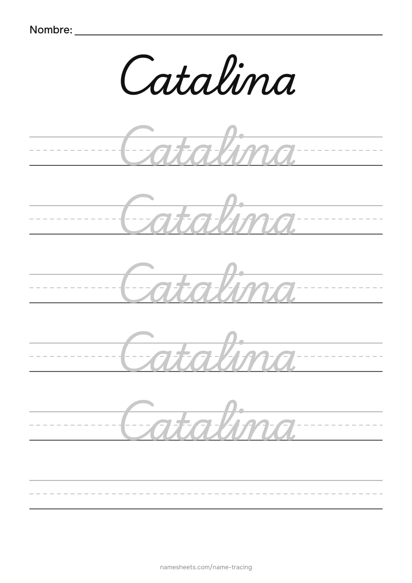 Cursiva: Catalina