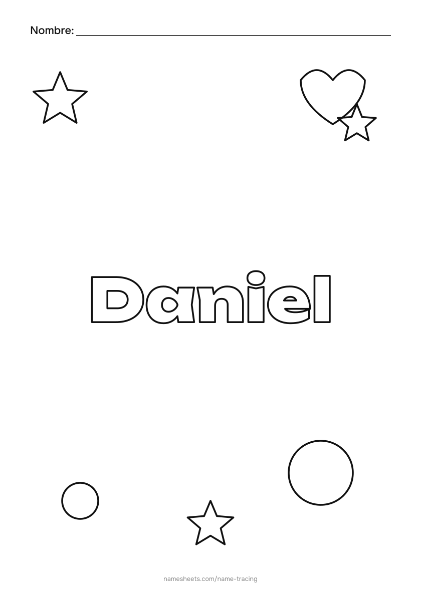 Para colorear: Daniel