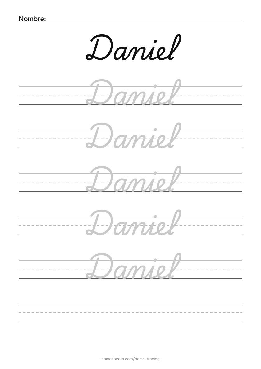 Cursiva: Daniel